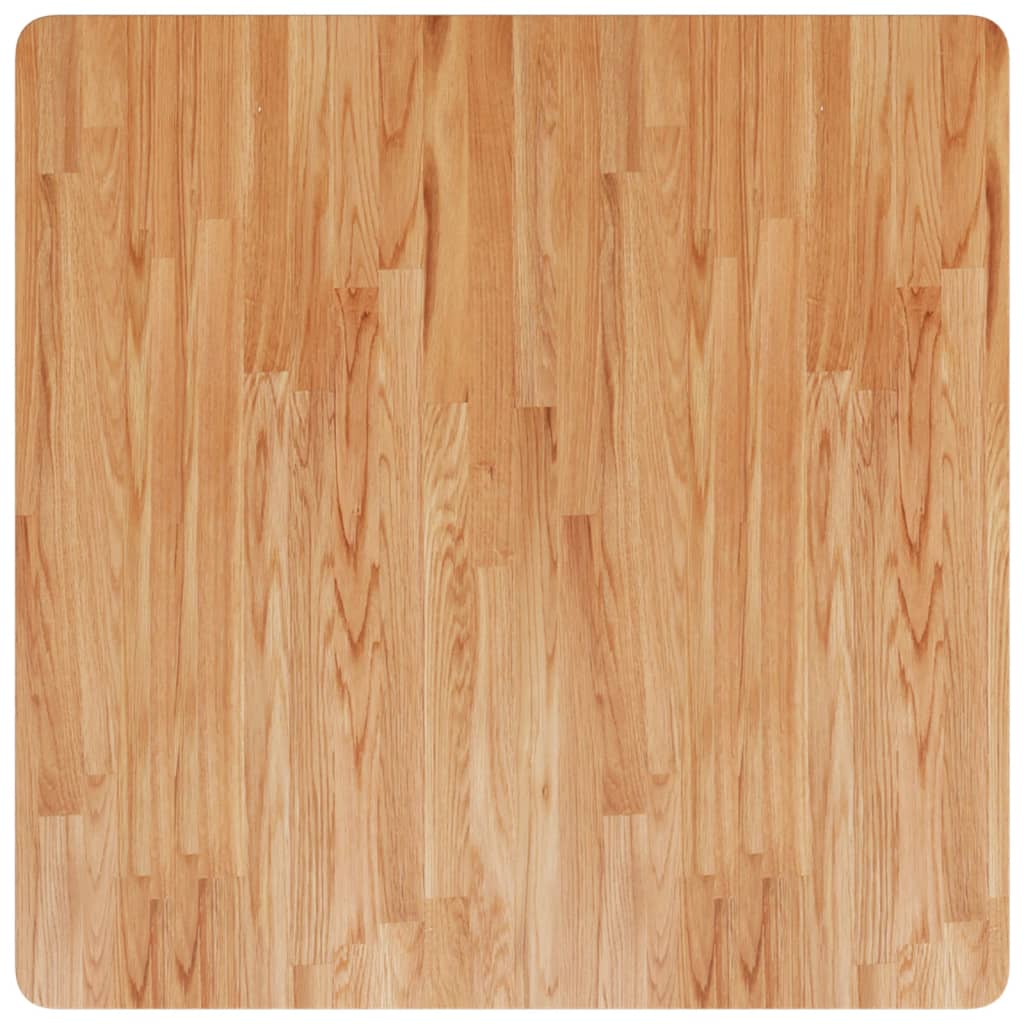 Tafelblad vierkant 80x80x2,5cm massief eiken lichtbruin is nu te koop bij PeponiXL, paradijselijk wonen!