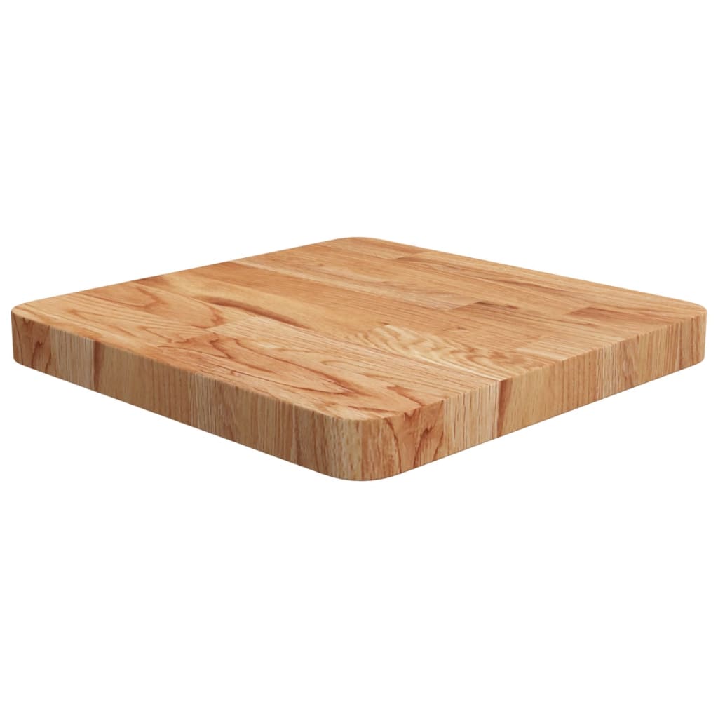 Tafelblad vierkant 40x40x4 cm massief eikenhout lichtbruin is nu te koop bij PeponiXL, paradijselijk wonen!