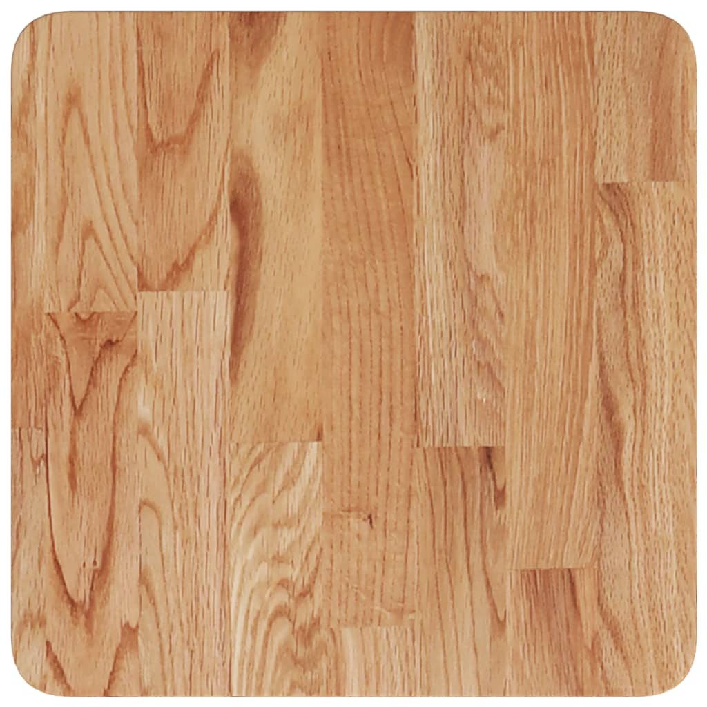 Tafelblad vierkant 40x40x4 cm massief eikenhout lichtbruin is nu te koop bij PeponiXL, paradijselijk wonen!