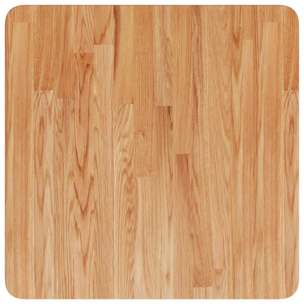 Tafelblad vierkant 50x50x4cm massief eikenhout lichtbruin is nu te koop bij PeponiXL, paradijselijk wonen!