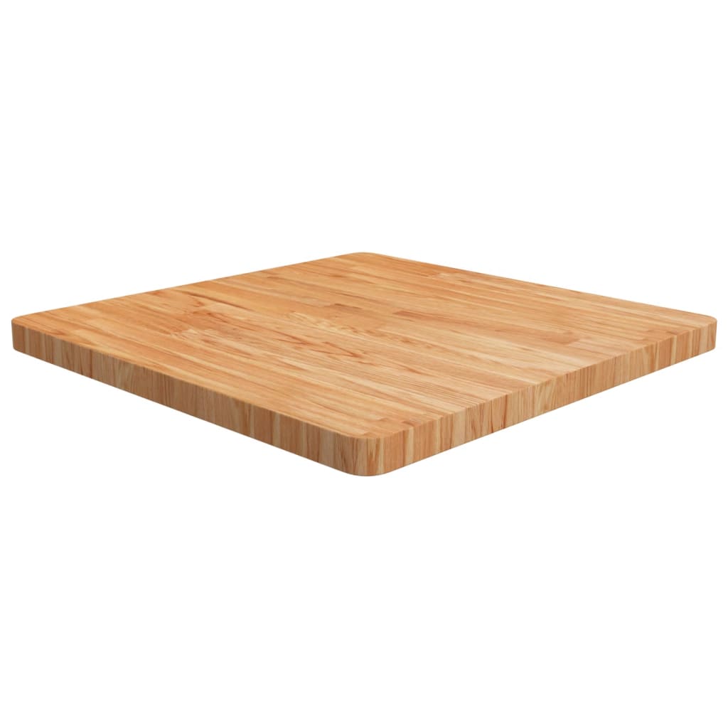 Tafelblad vierkant 70x70x4cm massief eiken lichtbruin is nu te koop bij PeponiXL, paradijselijk wonen!