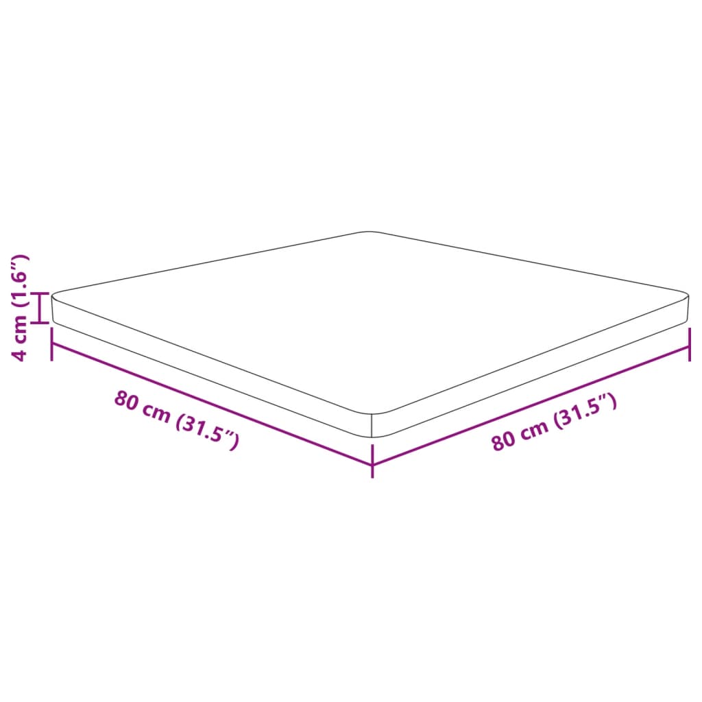 Tafelblad vierkant 80x80x4cm behandeld eiken donkerbruin is nu te koop bij PeponiXL, paradijselijk wonen!