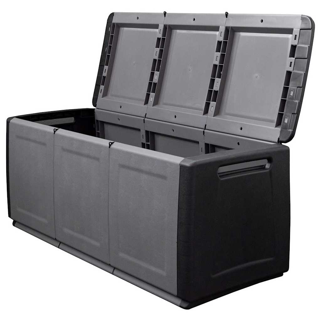 Tuinbox 330 L 138x53x57 cm donkergrijs en zwart is nu te koop bij PeponiXL, paradijselijk wonen!