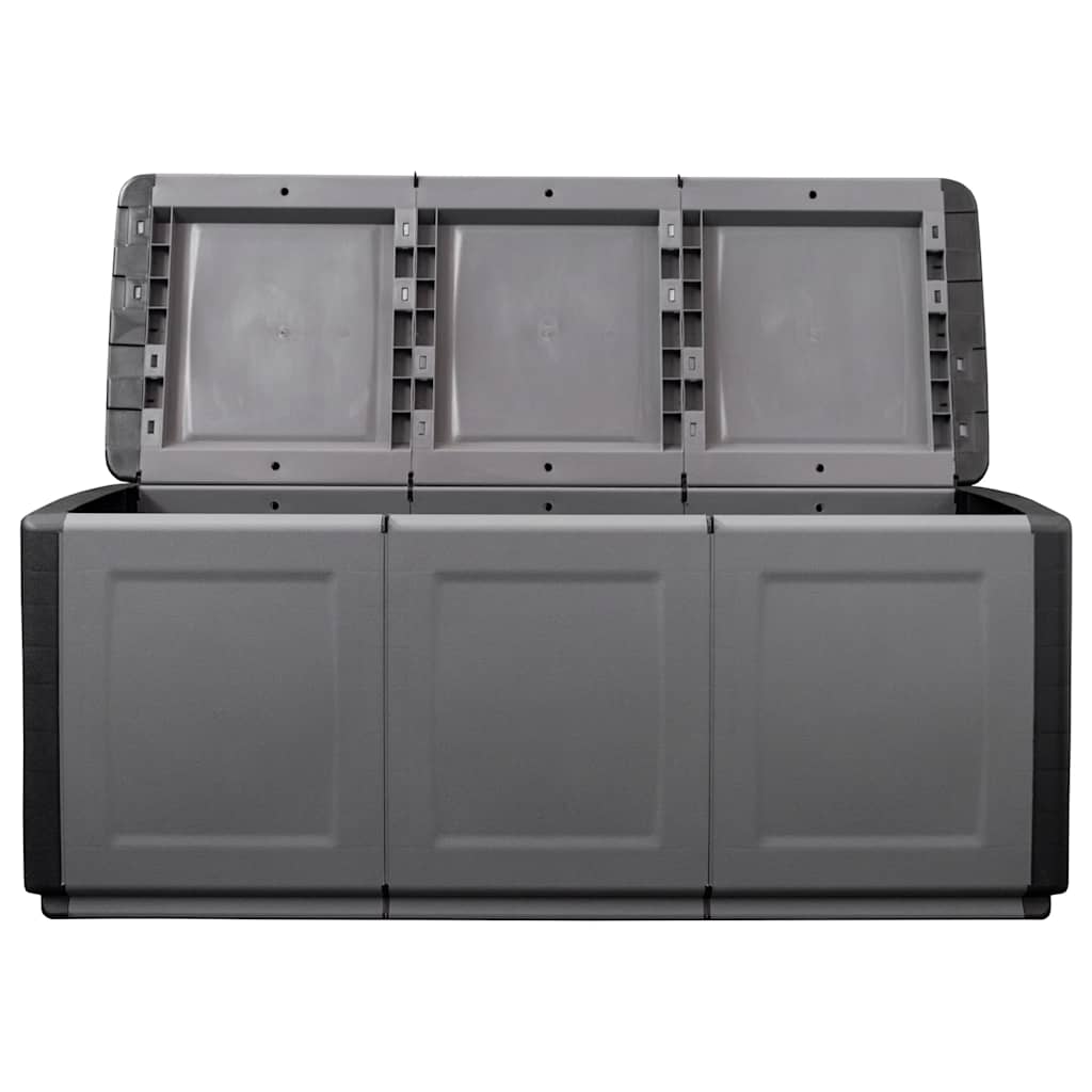 Tuinbox 330 L 138x53x57 cm donkergrijs en zwart is nu te koop bij PeponiXL, paradijselijk wonen!