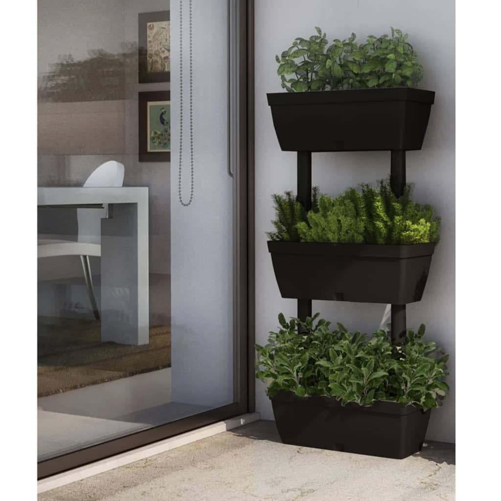 Plantenbakken 6 st 100 cm antracietkleurig is nu te koop bij PeponiXL, paradijselijk wonen!