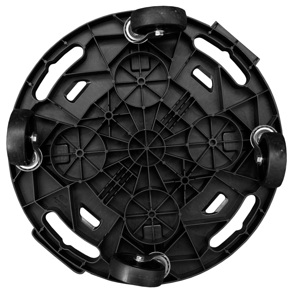 Plantentrolley met wielen 275 kg diameter 40 cm zwart