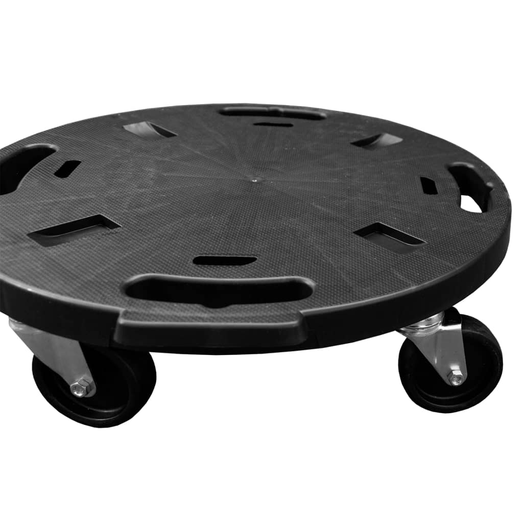 Plantentrolley met wielen 275 kg diameter 40 cm zwart