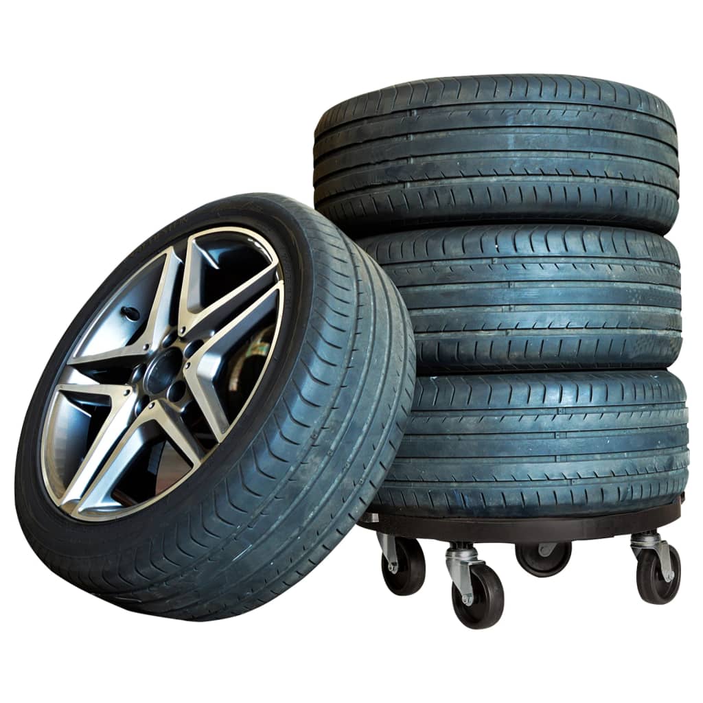 Plantentrolley met wielen 275 kg diameter 40 cm zwart