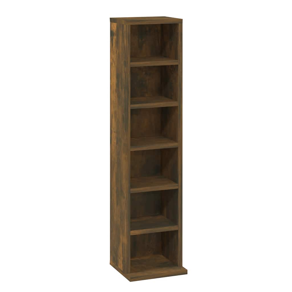 Cd-kast 21x20x88 cm bewerkt hout gerookt eikenkleurig is nu te koop bij PeponiXL, paradijselijk wonen!