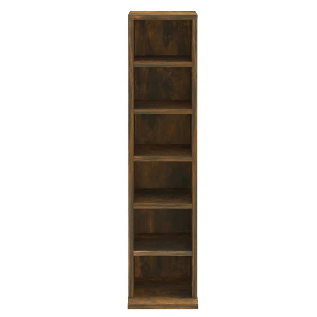 Cd-kast 21x20x88 cm bewerkt hout gerookt eikenkleurig is nu te koop bij PeponiXL, paradijselijk wonen!