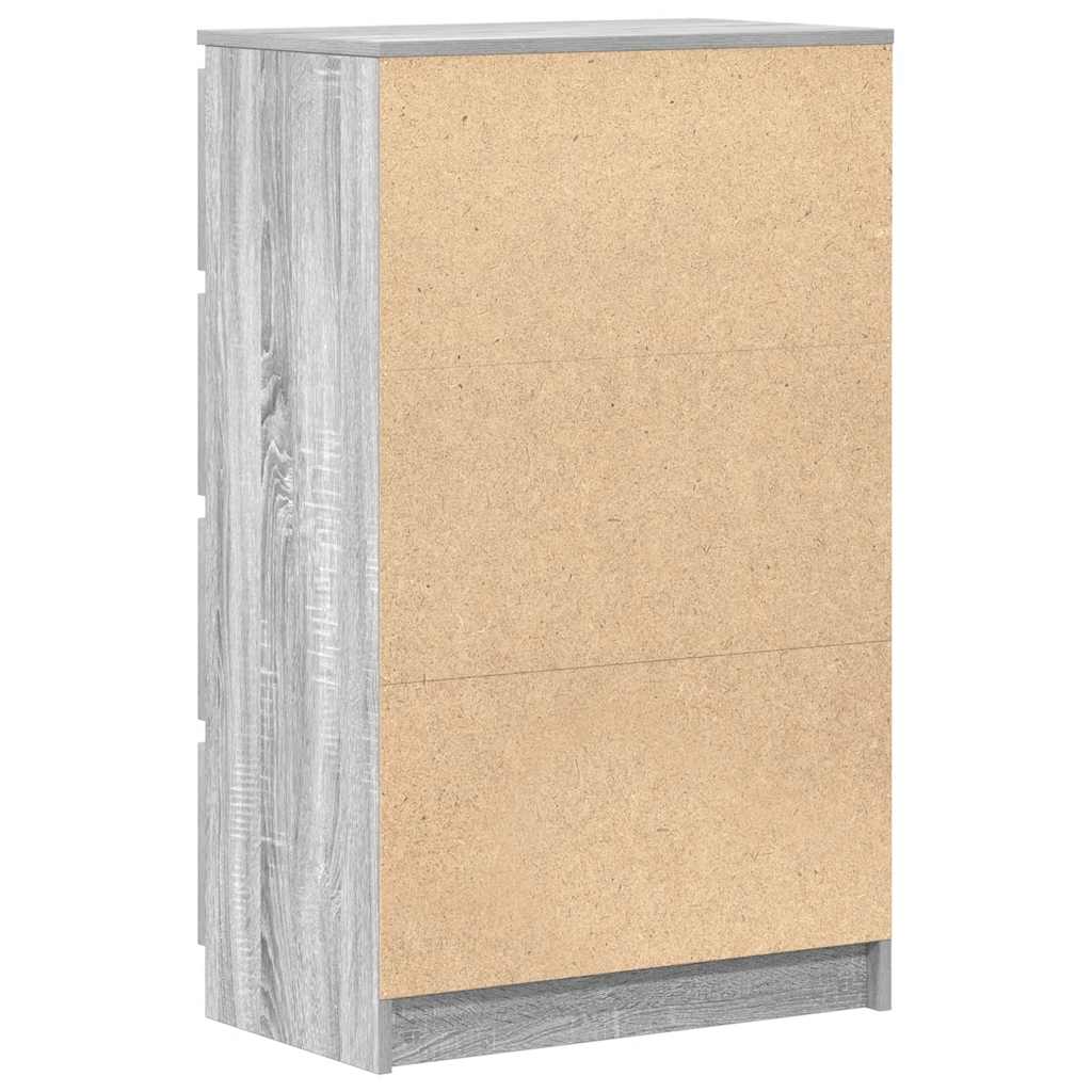 Dressoir 60x35x98,5 cm bewerkt hout grijs sonoma eikenkleurig is nu te koop bij PeponiXL, paradijselijk wonen!