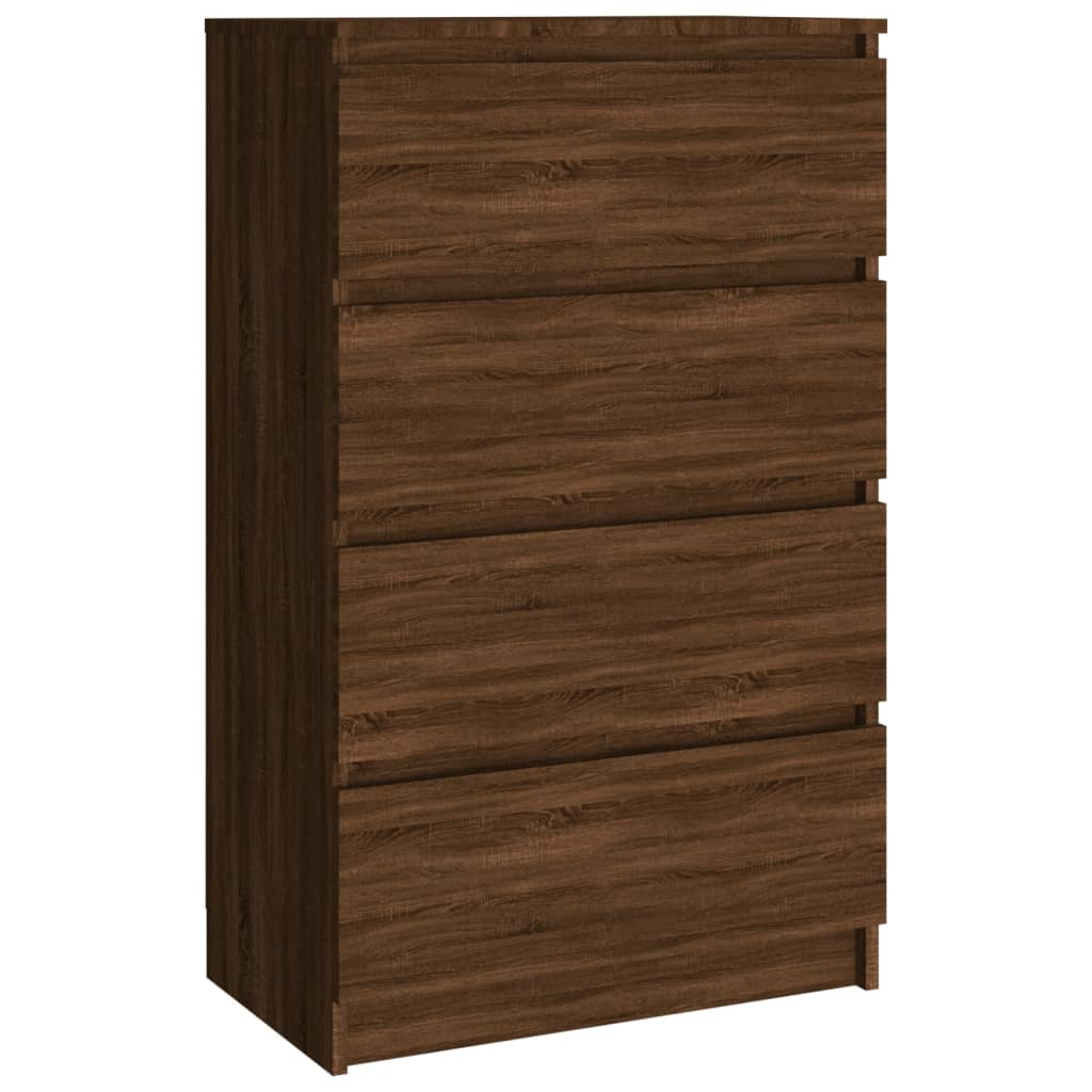 Dressoir 60x35x98,5 cm bewerkt hout bruin eikenkleur is nu te koop bij PeponiXL, paradijselijk wonen!