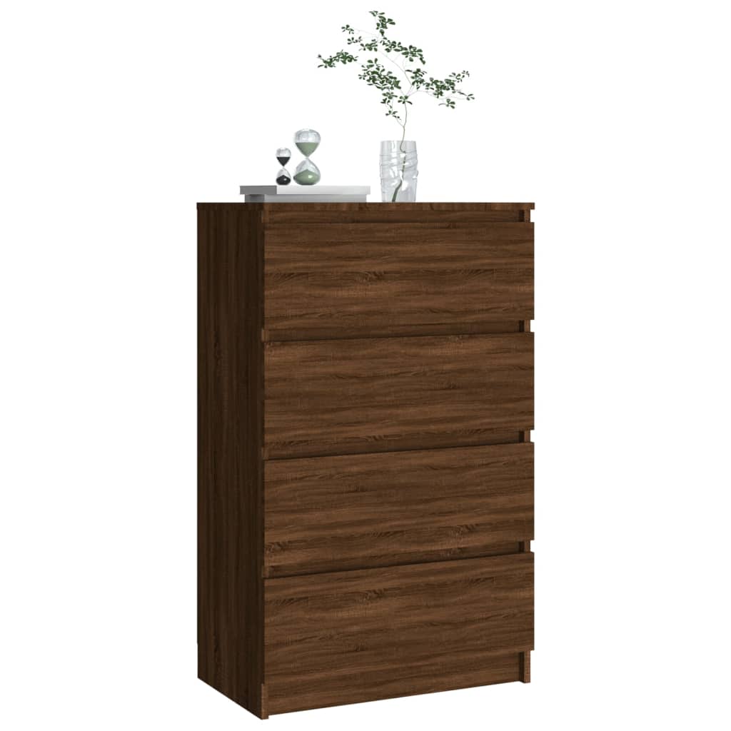 Dressoir 60x35x98,5 cm bewerkt hout bruin eikenkleur is nu te koop bij PeponiXL, paradijselijk wonen!