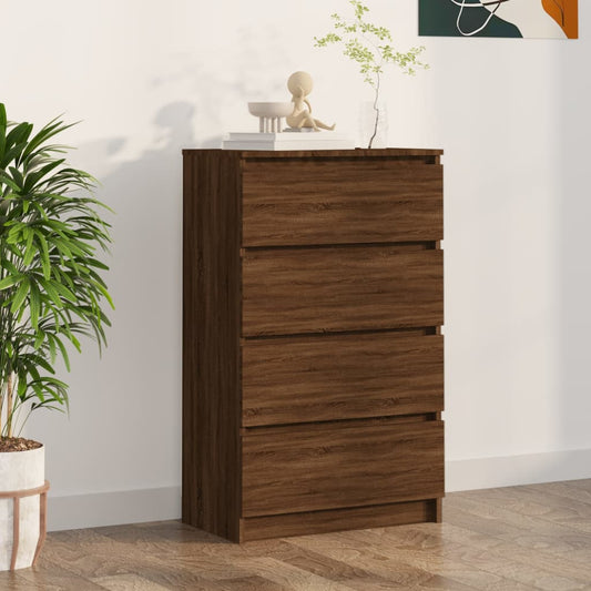 Dressoir 60x35x98,5 cm bewerkt hout bruin eikenkleur is nu te koop bij PeponiXL, paradijselijk wonen!