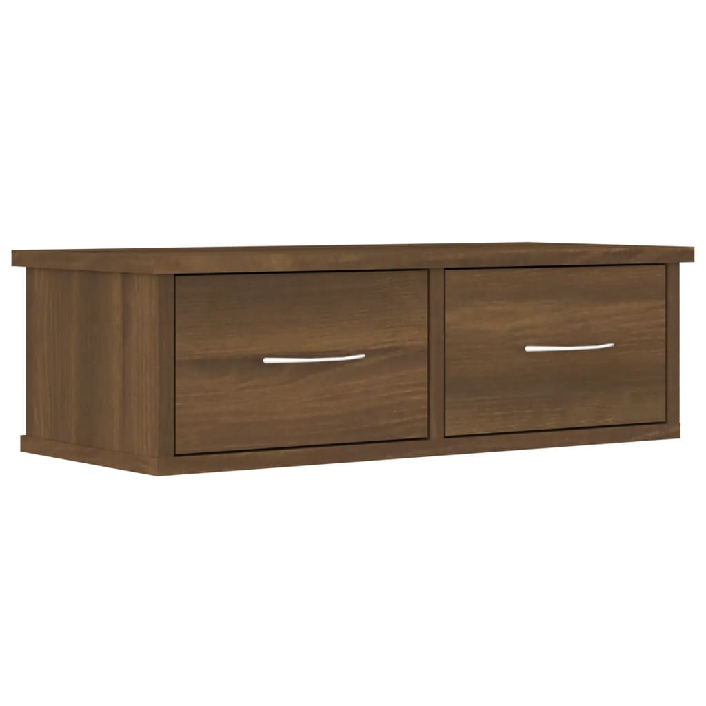 Wandkast 60x26x18,5 cm bewerkt hout bruin eikenkleur is nu te koop bij PeponiXL, paradijselijk wonen!