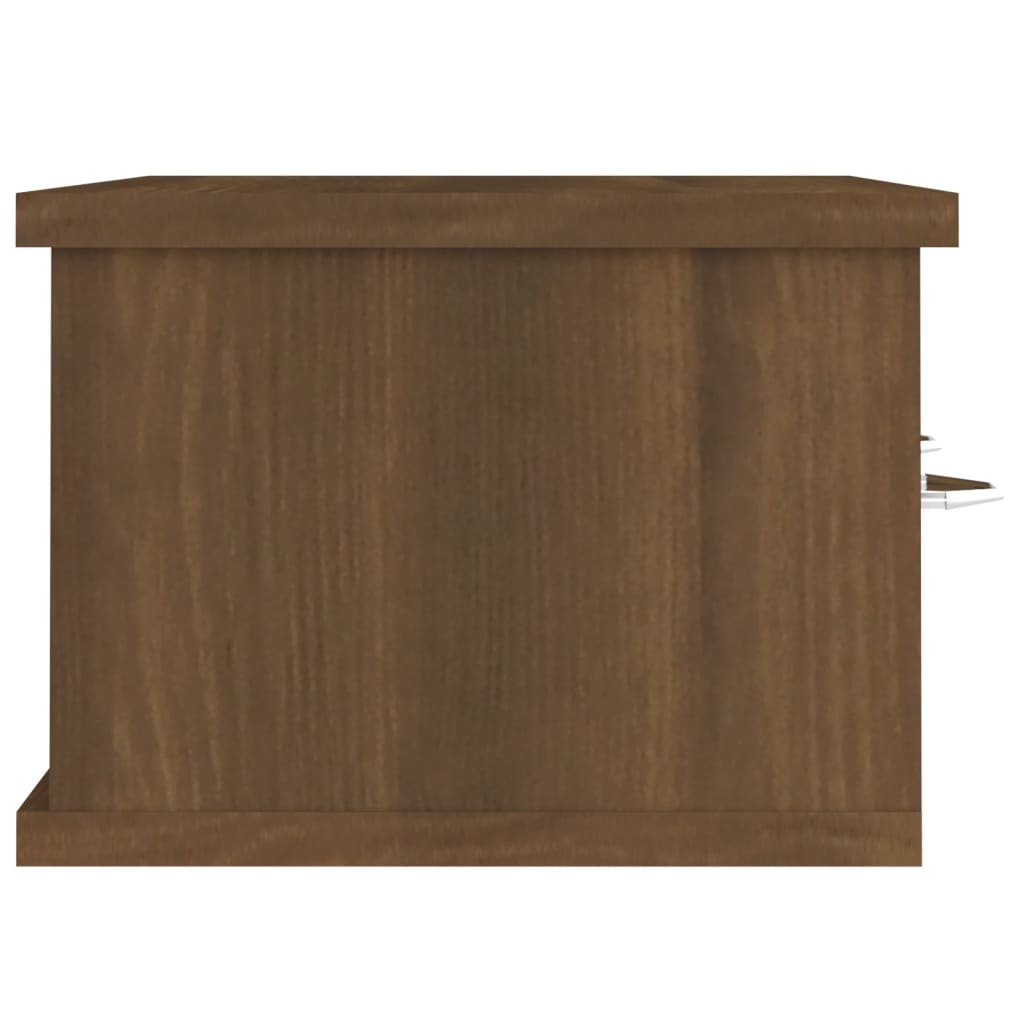 Wandkast 60x26x18,5 cm bewerkt hout bruin eikenkleur is nu te koop bij PeponiXL, paradijselijk wonen!
