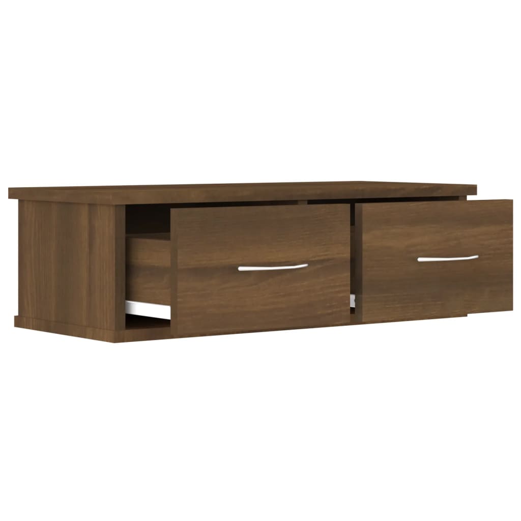 Wandkast 60x26x18,5 cm bewerkt hout bruin eikenkleur is nu te koop bij PeponiXL, paradijselijk wonen!