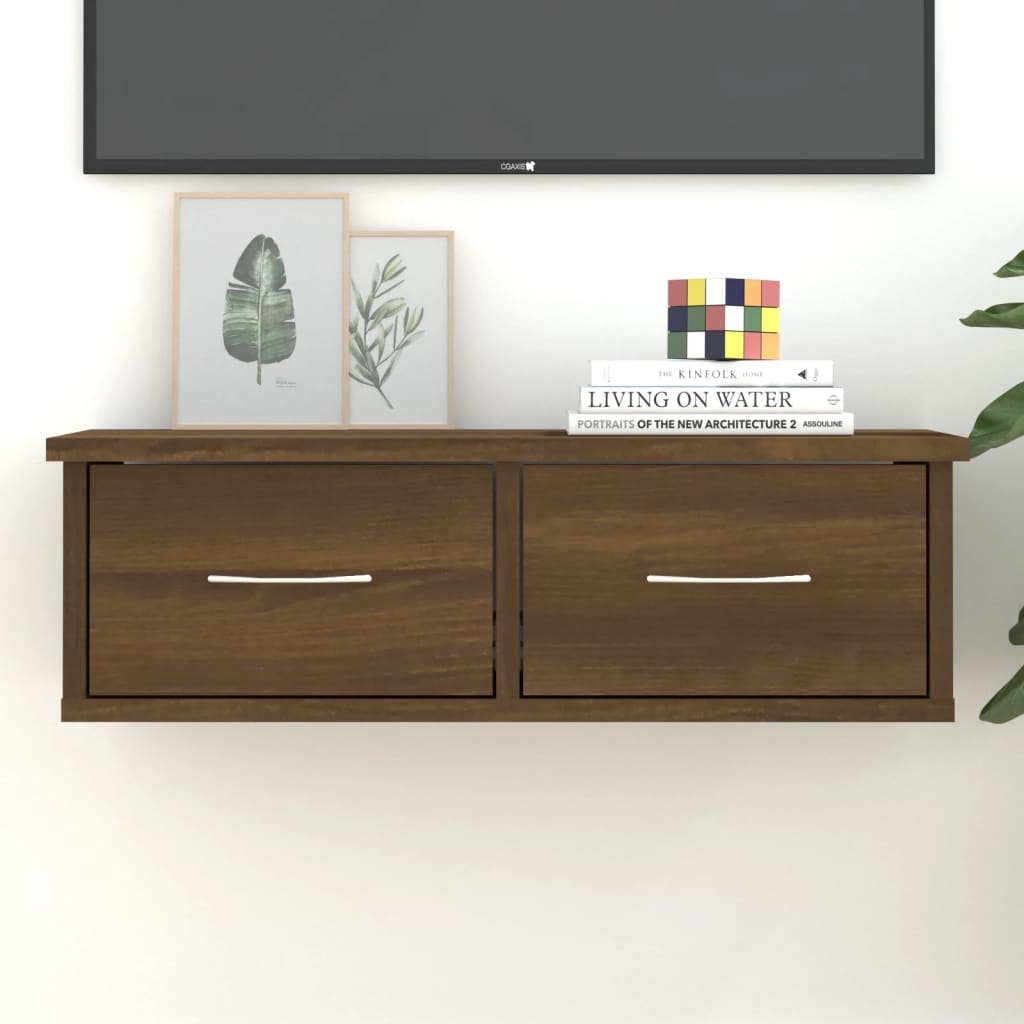 Wandkast 60x26x18,5 cm bewerkt hout bruin eikenkleur is nu te koop bij PeponiXL, paradijselijk wonen!