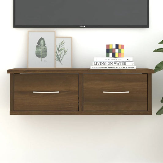 Wandkast 60x26x18,5 cm bewerkt hout bruin eikenkleur is nu te koop bij PeponiXL, paradijselijk wonen!