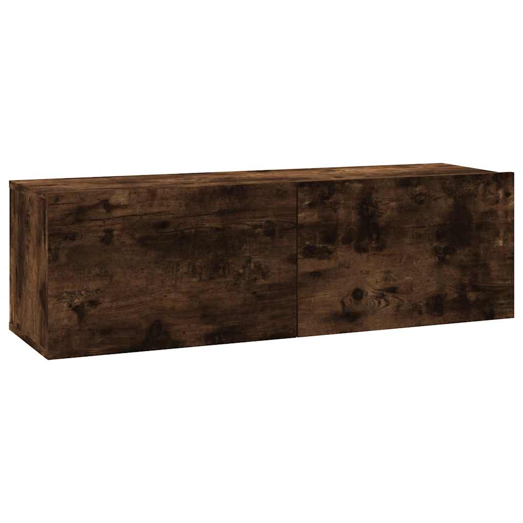 Tv-wandmeubel 100x30x30 cm bewerkt hout gerookt eikenkleurig is nu te koop bij PeponiXL, paradijselijk wonen!