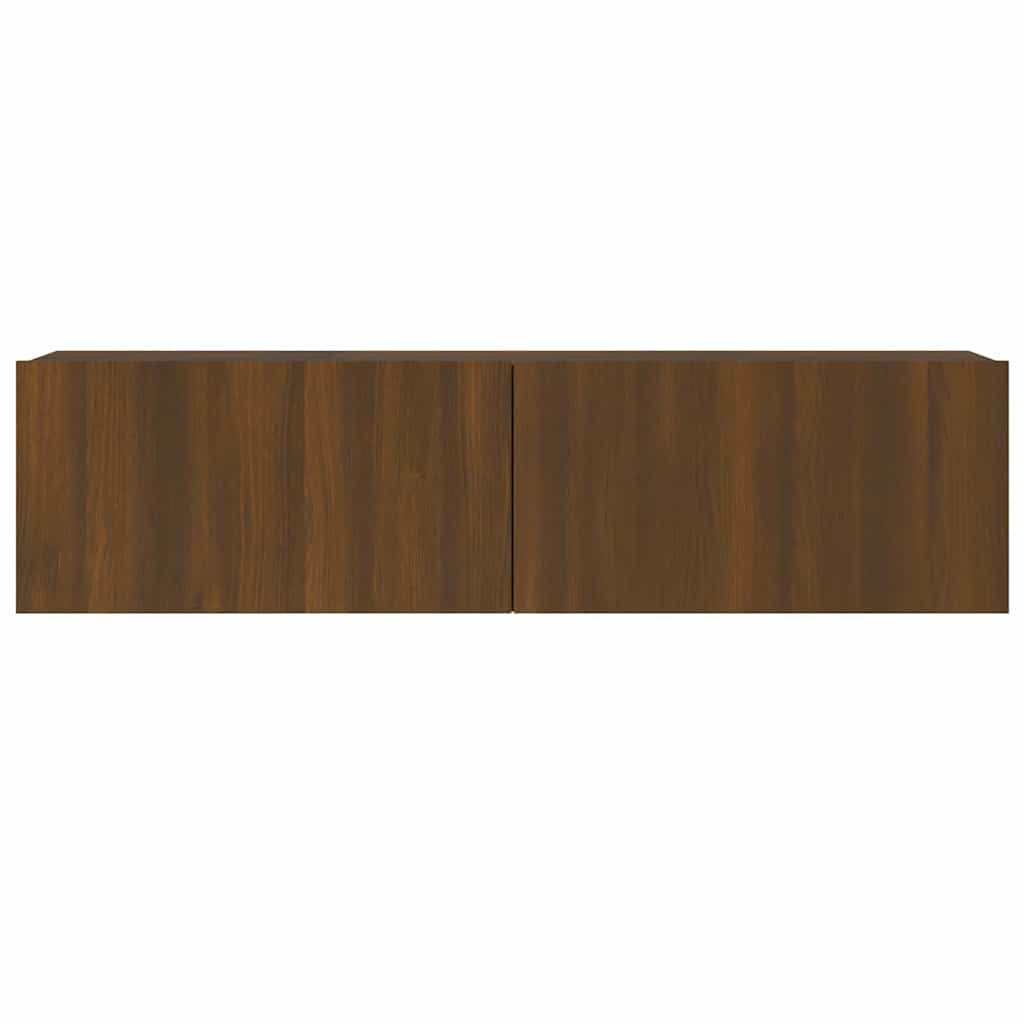 Tv-wandmeubel 120x30x30 cm bewerkt hout bruin eikenkleur is nu te koop bij PeponiXL, paradijselijk wonen!