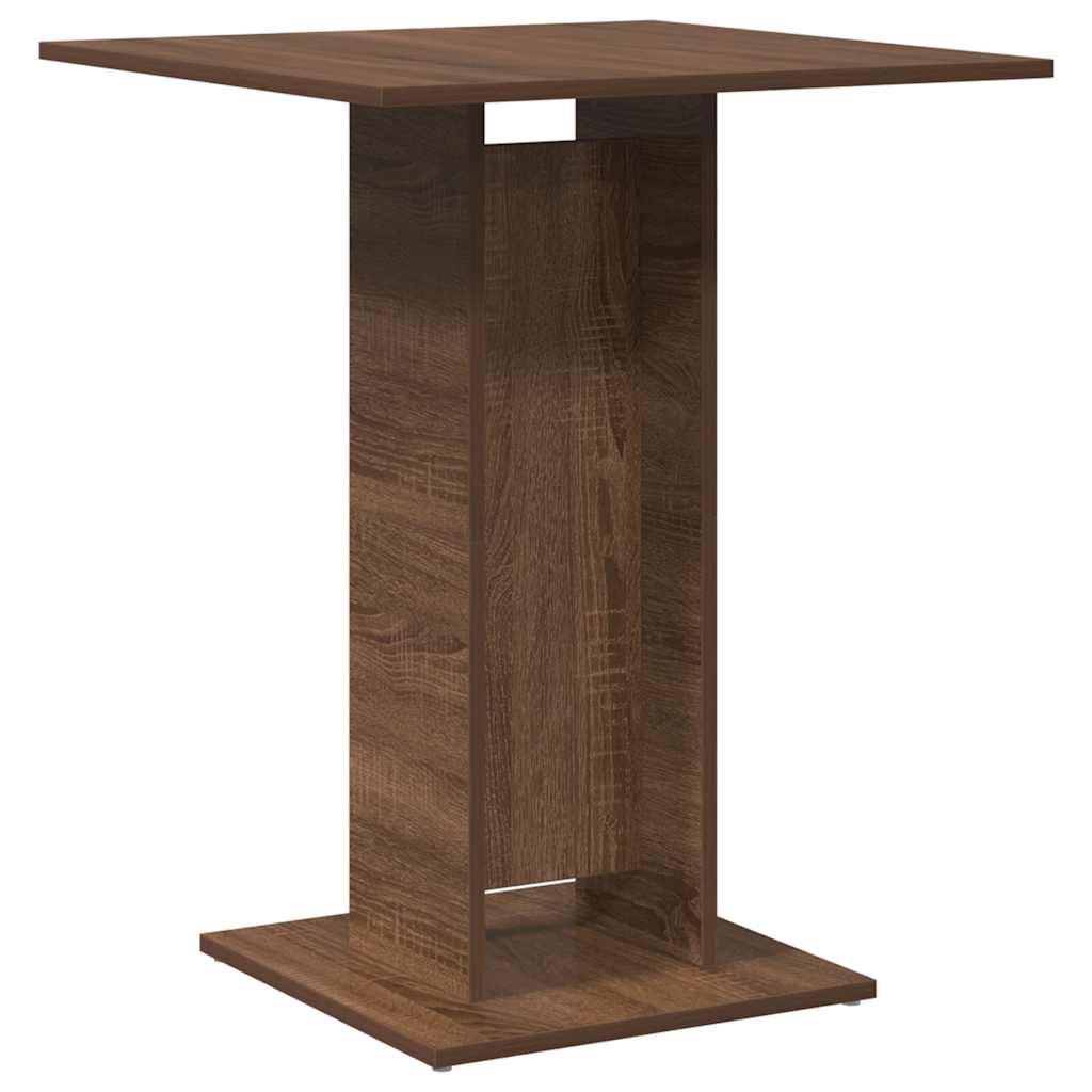 Bistrotafel 60x60x75 cm bewerkt hout bruin eikenkleur is nu te koop bij PeponiXL, paradijselijk wonen!