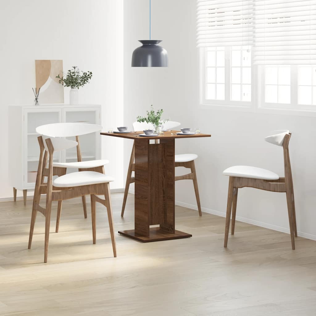 Bistrotafel 60x60x75 cm bewerkt hout bruin eikenkleur is nu te koop bij PeponiXL, paradijselijk wonen!