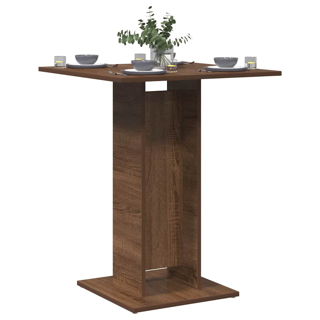 Bistrotafel 60x60x75 cm bewerkt hout bruin eikenkleur is nu te koop bij PeponiXL, paradijselijk wonen!