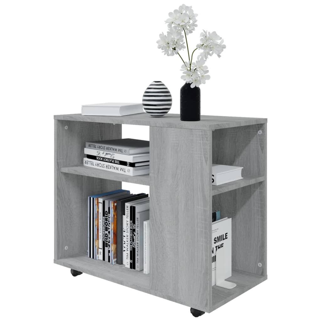 Bijzettafel 70x35x55 cm bewerkt hout grijs sonoma eikenkleurig is nu te koop bij PeponiXL, paradijselijk wonen!