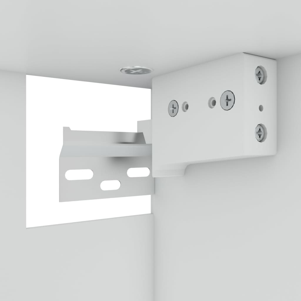 Vitrinekast hangend Lyon 60x31x60 cm bewerkt hout grijs sonoma eiken is nu te koop bij PeponiXL, paradijselijk wonen!