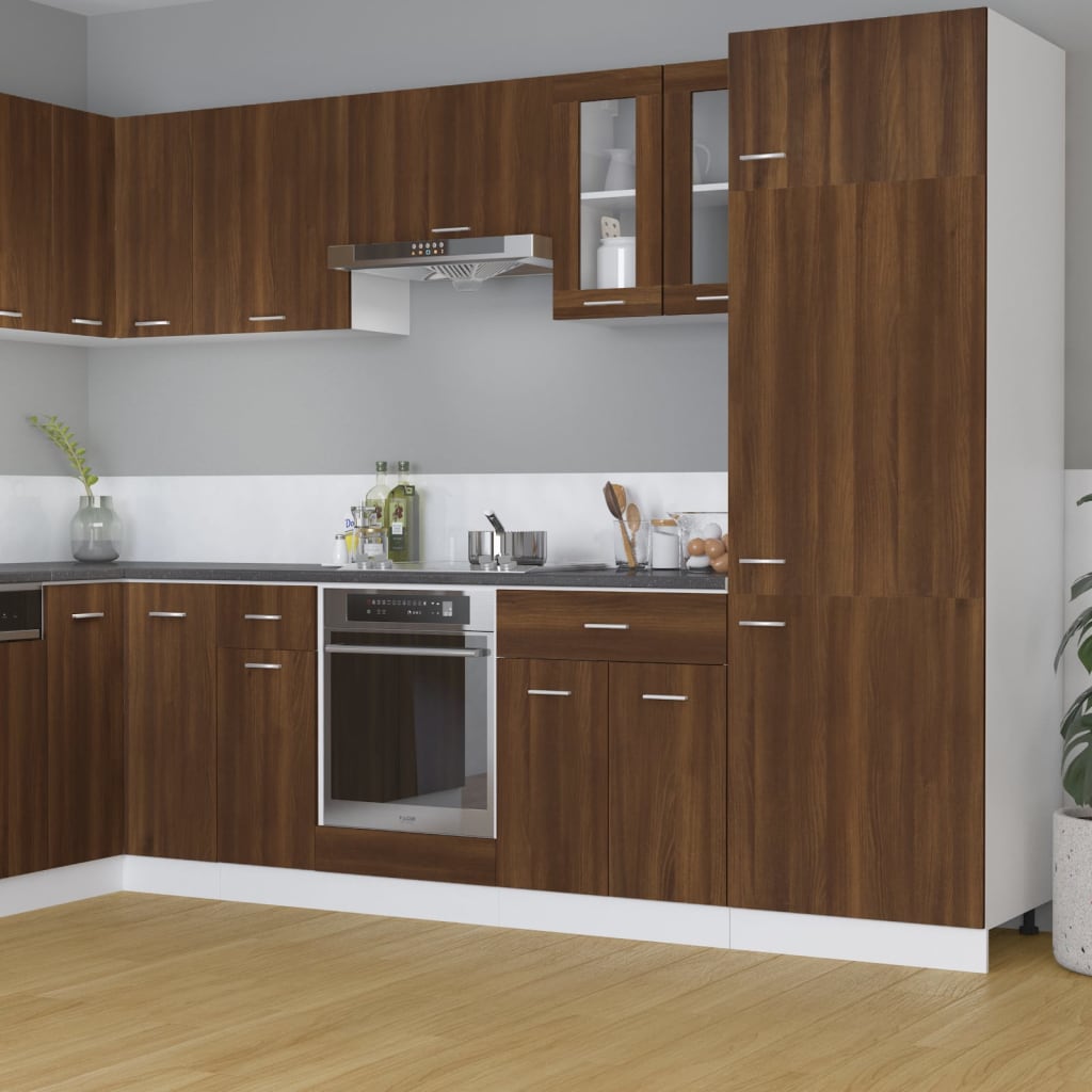 Vitrinekast hangend Lyon 60x31x60 cm bewerkt hout bruin eikenkleur is nu te koop bij PeponiXL, paradijselijk wonen!