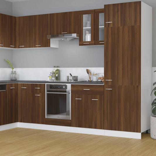 Vitrinekast hangend Lyon 60x31x60 cm bewerkt hout bruin eikenkleur is nu te koop bij PeponiXL, paradijselijk wonen!