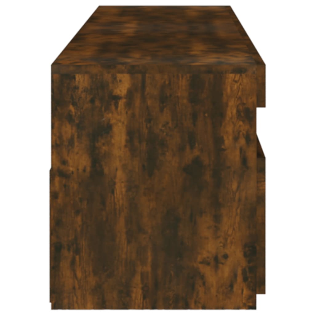 Tv-meubelen met LED-verlichting 2 st 75x35x40 cm gerookt eiken is nu te koop bij PeponiXL, paradijselijk wonen!