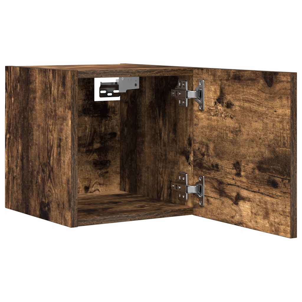 Tv-wandmeubelen 2 st 30,5x30x30 cm gerookt eikenkleurig is nu te koop bij PeponiXL, paradijselijk wonen!