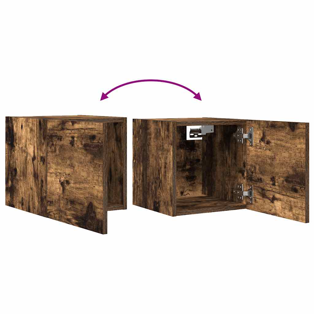 Tv-wandmeubelen 2 st 30,5x30x30 cm gerookt eikenkleurig is nu te koop bij PeponiXL, paradijselijk wonen!
