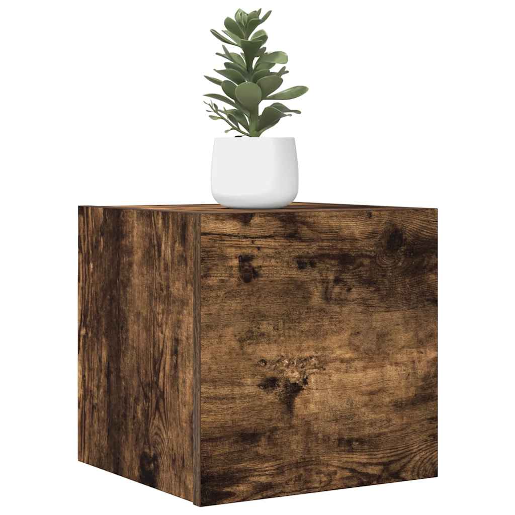 Tv-wandmeubelen 2 st 30,5x30x30 cm gerookt eikenkleurig is nu te koop bij PeponiXL, paradijselijk wonen!