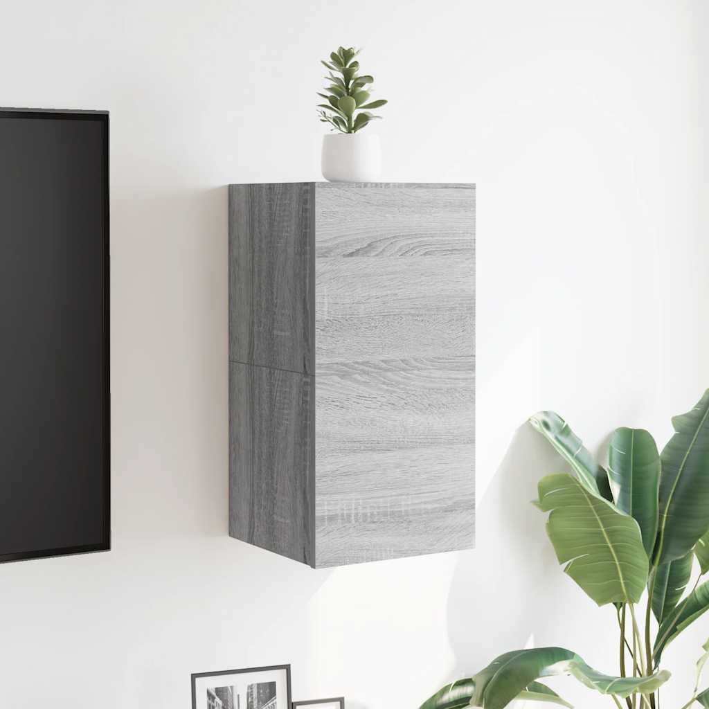 Tv-wandmeubelen 2 st 30,5x30x30 cm grijs sonoma eikenkleurig is nu te koop bij PeponiXL, paradijselijk wonen!