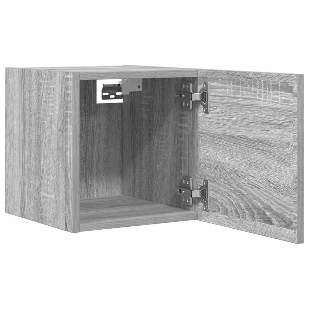 Tv-wandmeubelen 2 st 30,5x30x30 cm grijs sonoma eikenkleurig is nu te koop bij PeponiXL, paradijselijk wonen!