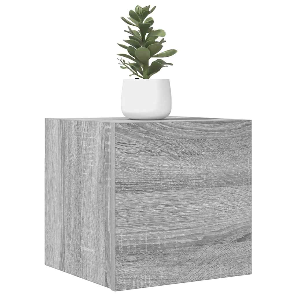 Tv-wandmeubelen 2 st 30,5x30x30 cm grijs sonoma eikenkleurig is nu te koop bij PeponiXL, paradijselijk wonen!