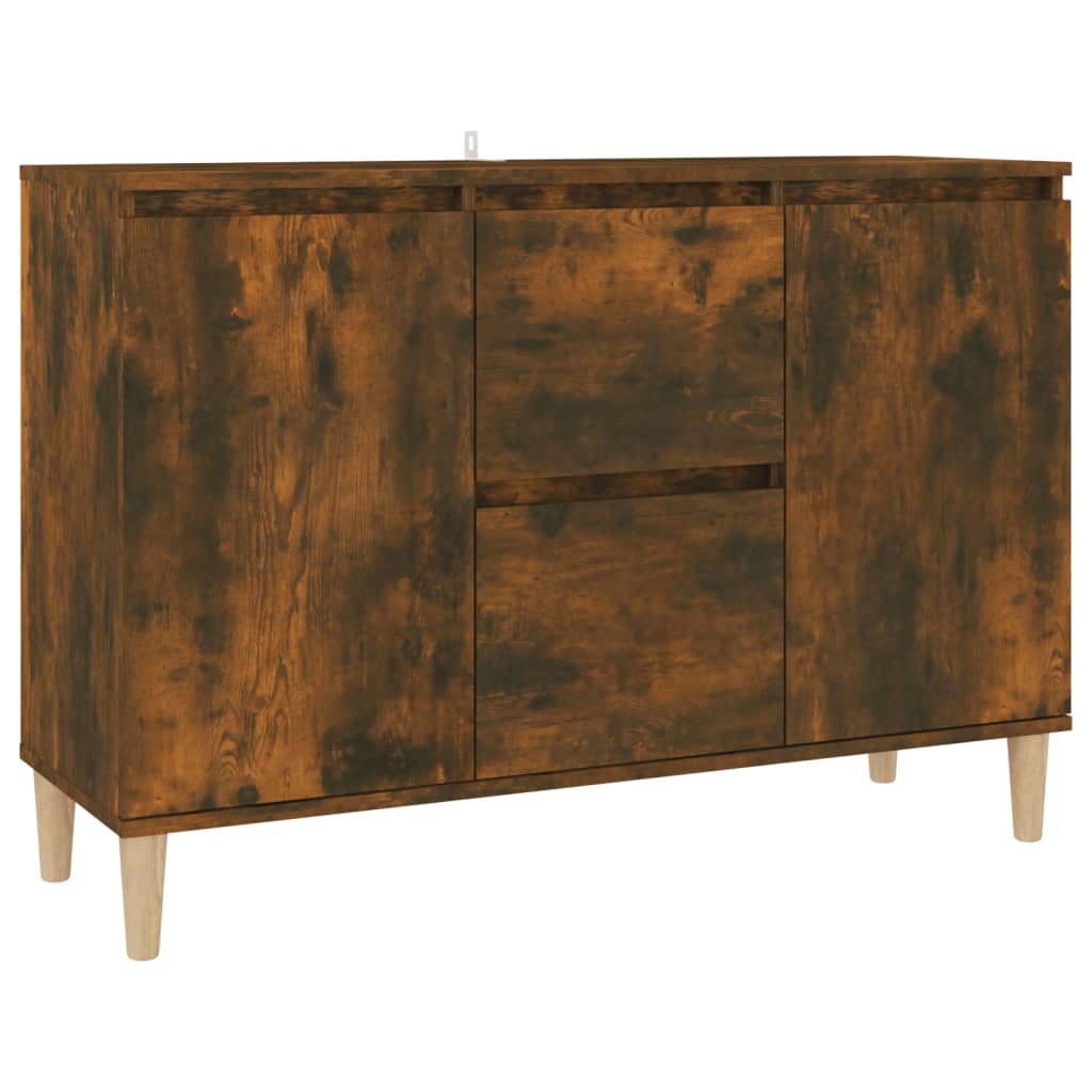 Dressoir 101x35x70 cm bewerkt hout gerookt eikenkleurig is nu te koop bij PeponiXL, paradijselijk wonen!