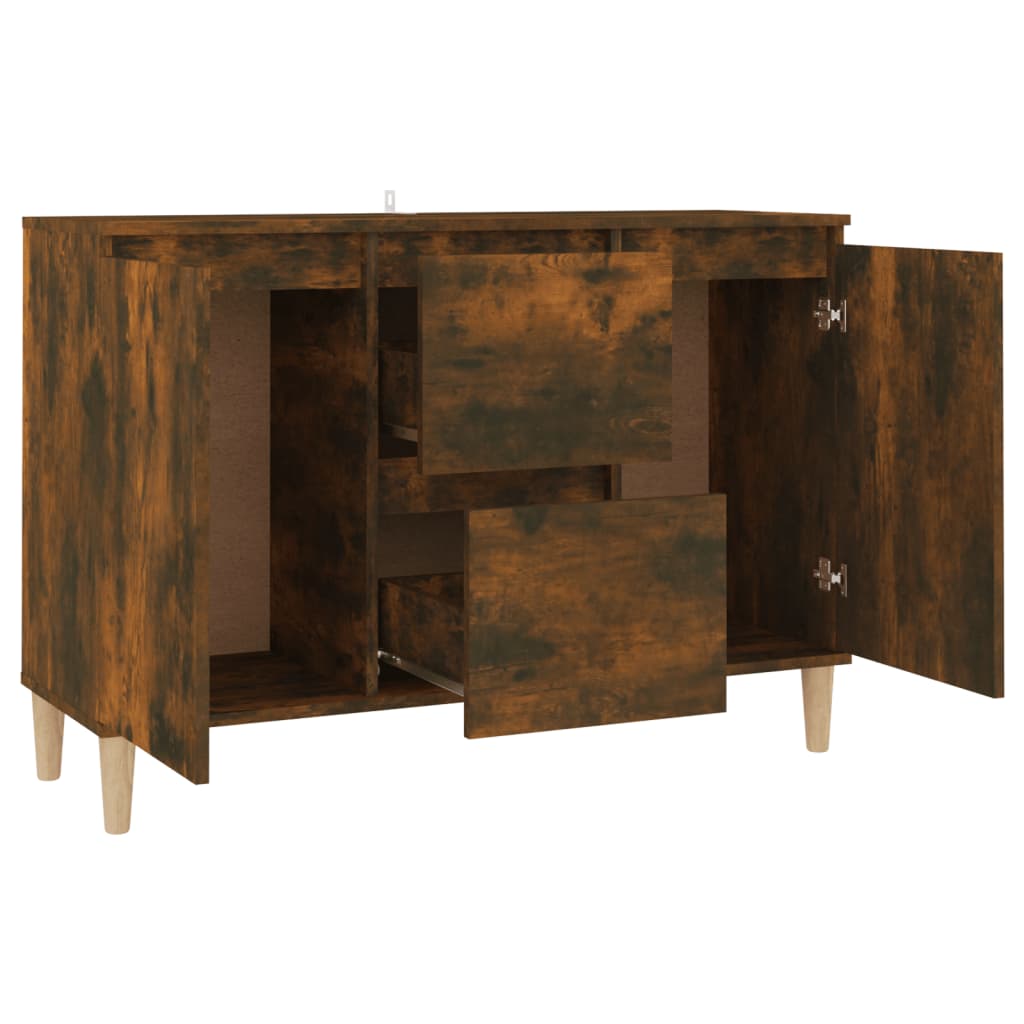 Dressoir 101x35x70 cm bewerkt hout gerookt eikenkleurig is nu te koop bij PeponiXL, paradijselijk wonen!