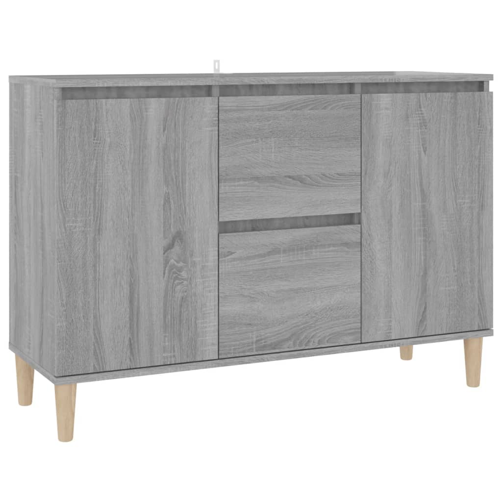Dressoir 101x35x70 cm bewerkt hout grijs sonoma eikenkleurig is nu te koop bij PeponiXL, paradijselijk wonen!