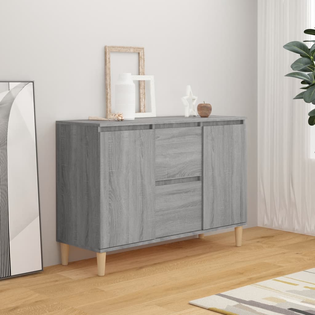 Dressoir 101x35x70 cm bewerkt hout grijs sonoma eikenkleurig is nu te koop bij PeponiXL, paradijselijk wonen!