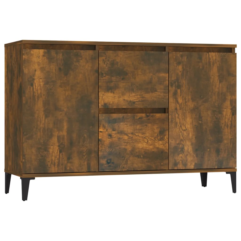 Dressoir 102x35x70 cm bewerkt hout gerookt eikenkleurig is nu te koop bij PeponiXL, paradijselijk wonen!