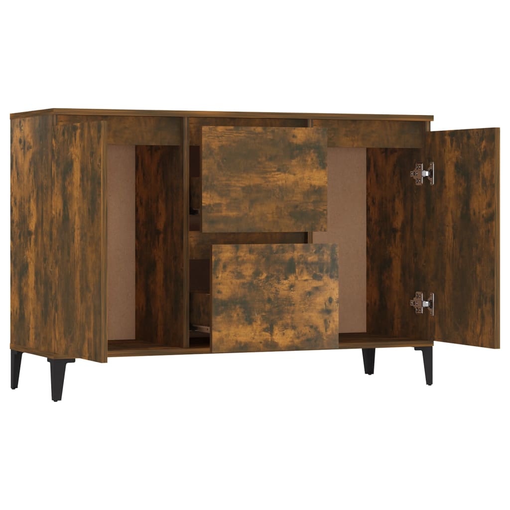 Dressoir 102x35x70 cm bewerkt hout gerookt eikenkleurig is nu te koop bij PeponiXL, paradijselijk wonen!