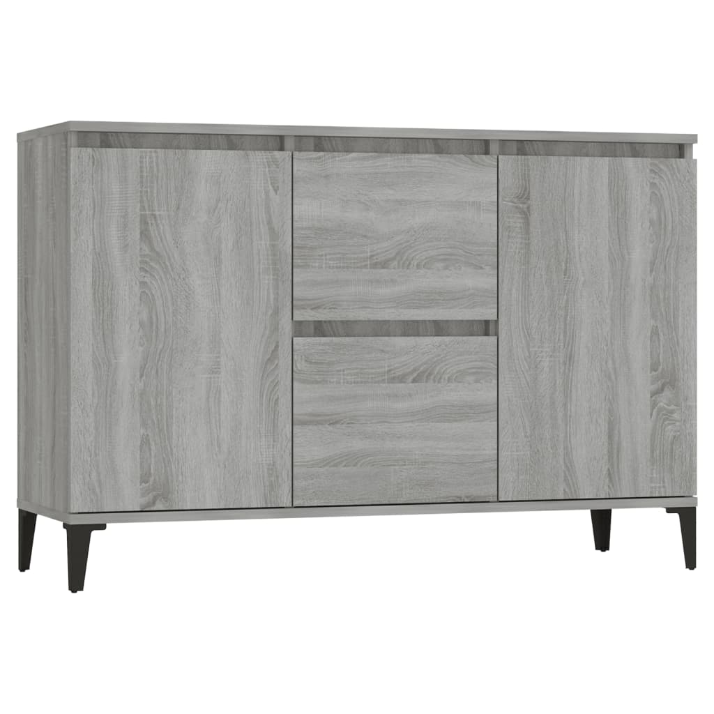 Dressoir 102x35x70 cm bewerkt hout grijs sonoma eikenkleurig is nu te koop bij PeponiXL, paradijselijk wonen!