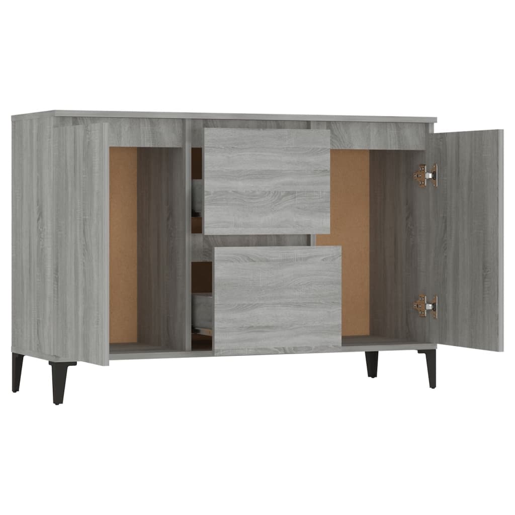 Dressoir 102x35x70 cm bewerkt hout grijs sonoma eikenkleurig is nu te koop bij PeponiXL, paradijselijk wonen!