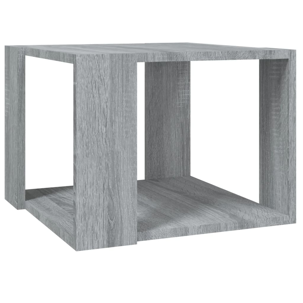 Salontafel 40x40x30 cm bewerkt hout grijs sonoma eikenkleurig is nu te koop bij PeponiXL, paradijselijk wonen!