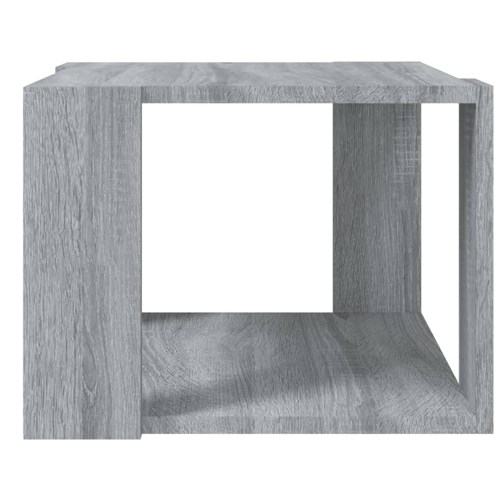 Salontafel 40x40x30 cm bewerkt hout grijs sonoma eikenkleurig is nu te koop bij PeponiXL, paradijselijk wonen!