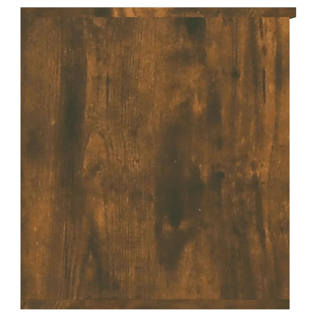 Opbergkist 84x42x46 cm bewerkt hout gerookt eikenkleurig is nu te koop bij PeponiXL, paradijselijk wonen!